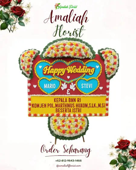 Papan Bunga Pernikahan Purwoasri